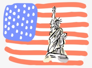 Vector Illustration Of Statue Of Liberty Colossal Neoclassical - Statua Della Liberta Clipart