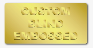 9375 X 4 Round Corner Rectangle Custom Blind Embossed - Sticker