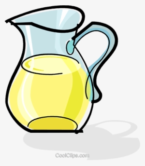 Jug Of Lemonade Royalty Free Vector Clip Art Illustration - Black And White Clipart Of Jug