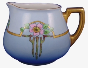 Limoges Arts & Crafts Rose Motif Cider/lemonade Pitcher - Tableware