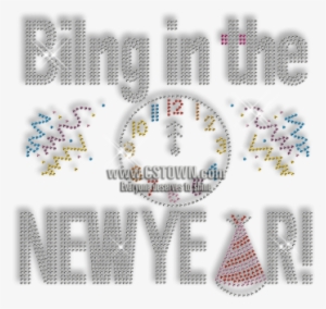 Custom Sparkling Bilng In The New Year Clock Rhinestone - Needlework
