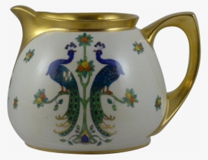 Pickard “oriental Birds” Lemonade Pitcher Signed Bessie - Blue And White Porcelain