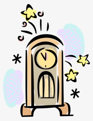 Vector Illustration Of Grandfather Clock Rings In New