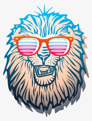 Big Image - Lion With Sunglasses Svg