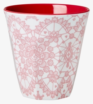 Pink Lace Melamine Cup