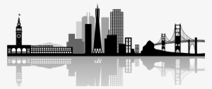San Francisco Skyline Black And White Clip Art