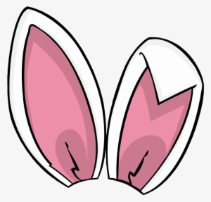 Bunny Rabbit Ears Features Face Head Pink White Girly - Bunny Ears Clip Art