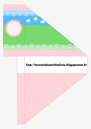 Country Field With Pink Lace Free Printable Napkin - Porta Guardanapo Peppa Pig