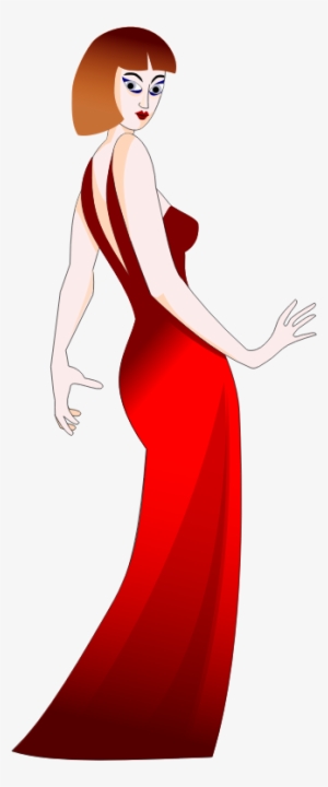 Medium Image - Girl In Red Dress Png