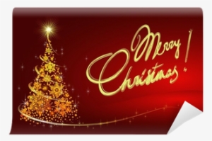 Shining Christmas Tree With Golden Sparkles - Christmas Tree