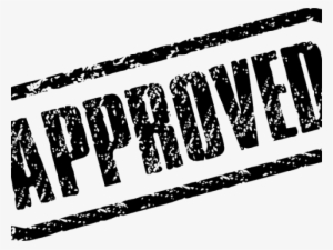 Stamp Clipart Black And White - Approved Stamp