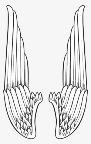 Vertical Angel Wings Wall Art Sticker - Alas De Angeles Para Montaje