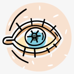 Vector Illustration Of Human Eye Eyeball - Clip Art