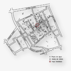Mapa De John Snow Mostrando Os Casos De Cólera Durante - John Snow