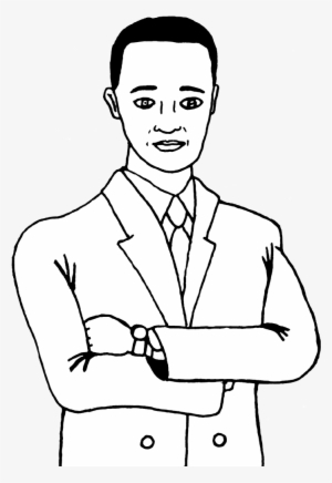 Man Wearing A Suit Clipart - Cartoon Man Wearing Suit