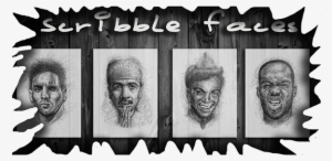 Scribble Faces - Canvas
