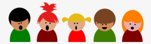Colourful Cartoon Of Children Singing - Vocal Warm Ups Clipart