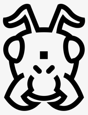 Insect Face Outline - Scalable Vector Graphics