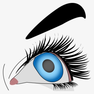 Avec A Vue Blue Eyes Makeup Of A Woman Looking With - Oeil Clipart