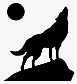 Scsilhouette Silhouette Wolf Moon - Wolf Howling Silhouette