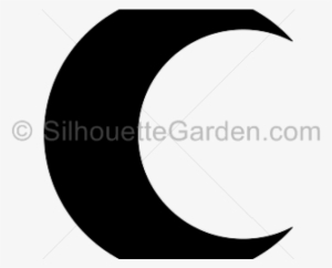Moon Clipart Silhouette - Crescent Moon Silhouette