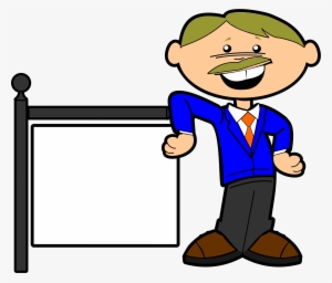 This Free Icons Png Design Of Cartoon Man With Sign