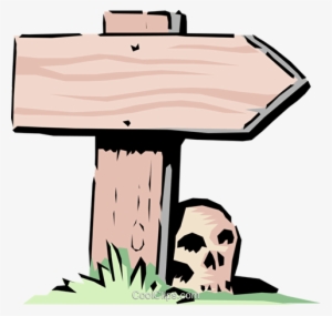 Cartoon Road Sign Royalty Free Vector Clip Art Illustration - Cartoon Road Sign