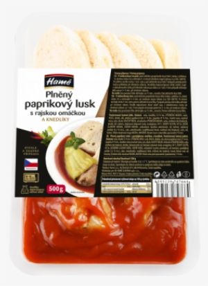 Stuffed Paprika Pod And Tomato Sauce, Bread Dumplings - Milk