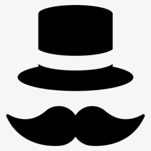 Mustache And Top Hat Vector - Top Hat And Mustache Clipart