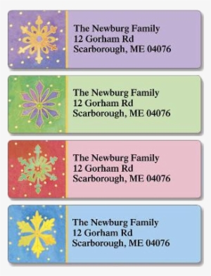 Snowflake Or Snowman Sheets Of Address Labels - Style