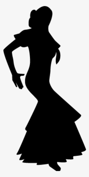 Flamenco Woman Silhouette Vector - Bailadora Flamenca Png