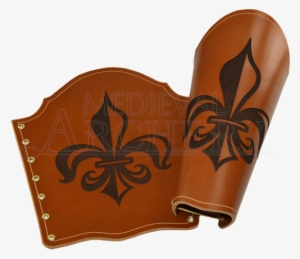 Engraved Fleur De Lis Bracers - Emblem