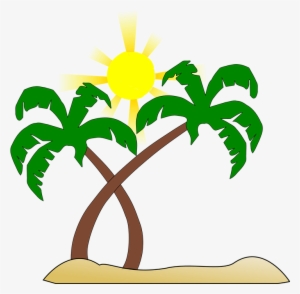 Double Palm Beach Svg Clip Arts 594 X 597 Px