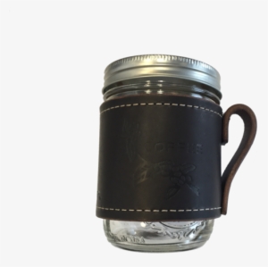 Leather Cross Stitch Mason Jar - Cup