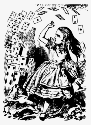 Pitr Alice In Wonderland Cards Flying Svg Clip Arts