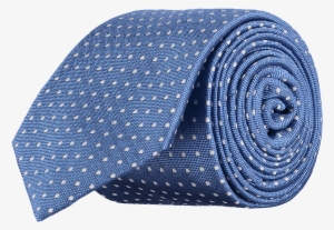 Spotted Silk Tie Blue White - Spotted Silk Tie