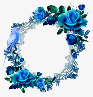 Paper Frames, Blue Flowers, Flower Art, Floral Prints, - Rose Flowers Corner Png