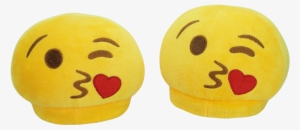 Emoji Slippers - Kissy Face - Plushmoji Kissy Face Emoji Slippers (large)