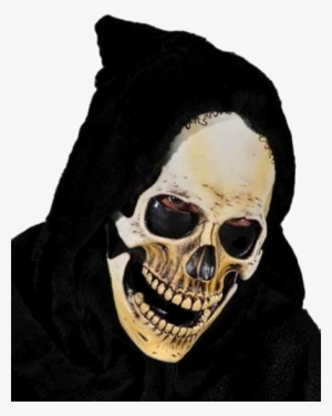 Grim Reaper Mask With Hood - Hooded Skeleton Mask - Costume Accessories Masks Halloween