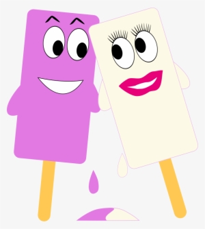 Cream Girl And Boy In Love Clipart