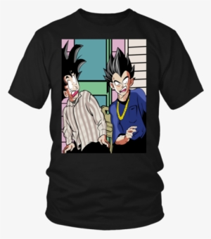Vector Black And White Library Goku And Vegeta Custom - Larry Bernandez T Shirt