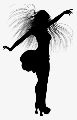 Wild Hair Woman Silhouette - Transparent Woman Silhouette Silhouette Png