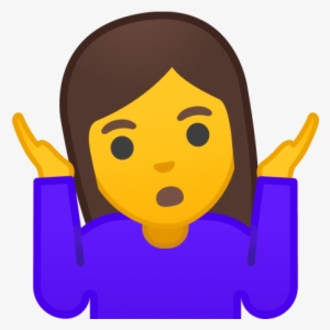 Free Png Shrug Emoji Woman Android Png Images Transparent - Girl Shrugging Emoji