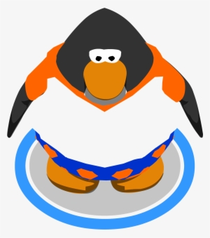 Orange Hawaiian Outfit In-game - Club Penguin Rewritten Unreleased