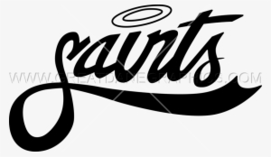 Saints Text With Halo - Saints Logo With Halo