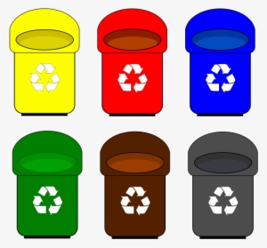Trash Clipart Recycle Bin - Contenedores De Reciclaje Dibujos