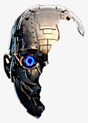 Robot Halfmask Halfside Mask Sticker Alexassticker - Picsart Robot Mask Png
