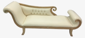 Gold And Cream Chaise - Chair