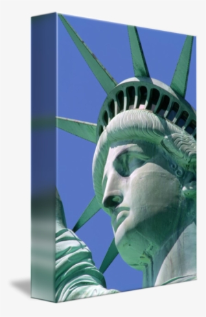 "closeup Of Statue Of Liberty Manhattan New York" By - Gallery-wrapped Canvas Art Print 7 X 10 Entitled Close-up