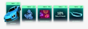 Rocket Pass Premium Tier1-5 Rewards - Rocket League Rocket Pass Items